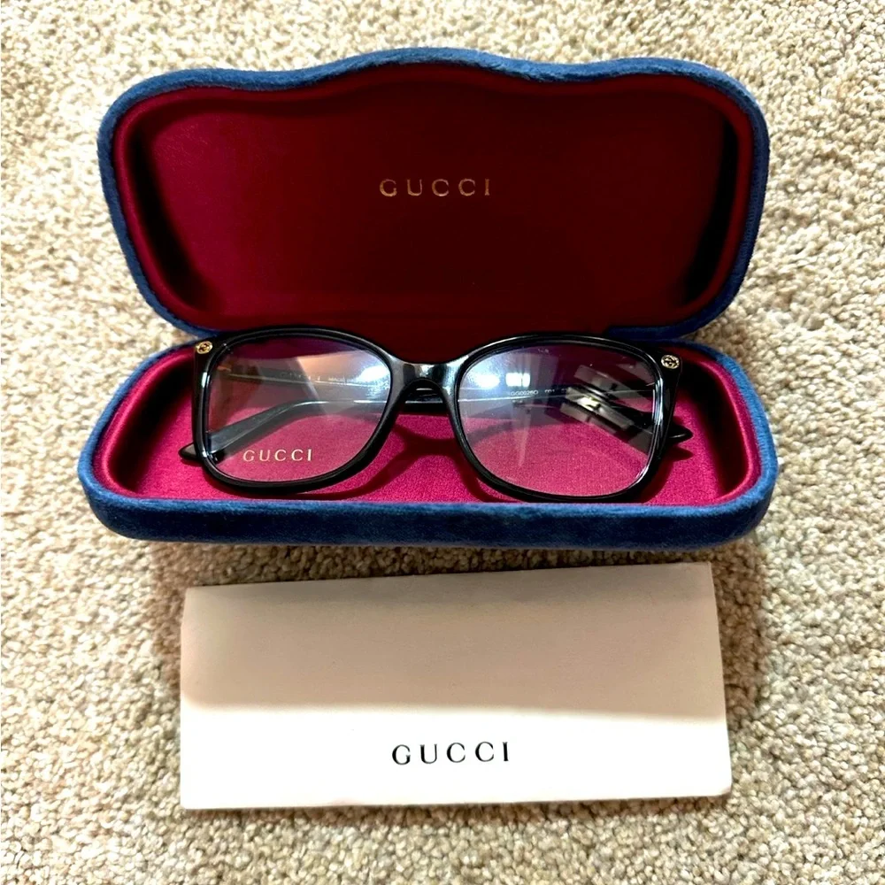 Gucci glasses gg black frame no prescription - Picture 1 of 4